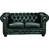 CHESTERFIELD Birmingham Καναπές 2Θέσιος Σαλονιού Καθιστικού,Δέρμα Antique Green (Ε9574,23)
