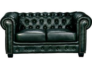 CHESTERFIELD Birmingham Καναπές 2Θέσιος Σαλονιού Καθιστικού,Δέρμα Antique Green (Ε9574,23)