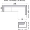 SECTOR Καναπές Σαλονιού Αριστερή Γωνία, Ανακλινόμενα Κεφαλάρια, Pu Μαύρο (Ε989,6L)