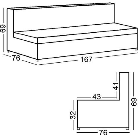 BIZ Καναπές - Κρεβάτι Σαλονιού Καθιστικού, Ύφασμα Ανοιχτό Μπλε (Ε9438,4)