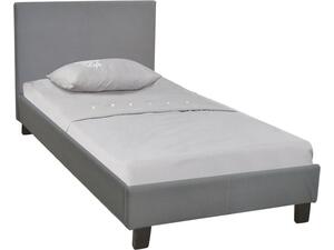 WILTON Κρεβάτι Μονό, για Στρώμα 90x190cm, Ύφασμα Γκρι (Ε8060,F2)