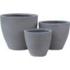 FLOWER POT-3  Set 3 τεμαχίων Cement Grey (Ε6302,S)