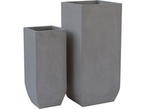 FLOWER POT-1  Set 2 τεμαχίων Cement Grey (Ε6300,S)