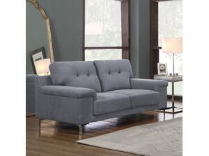 NOTE Kαναπές Σαλονιού - Καθιστικού 2Θέσιος, Ύφασμα Water Repellent Μπλε - Γκρι (Ε965,21)