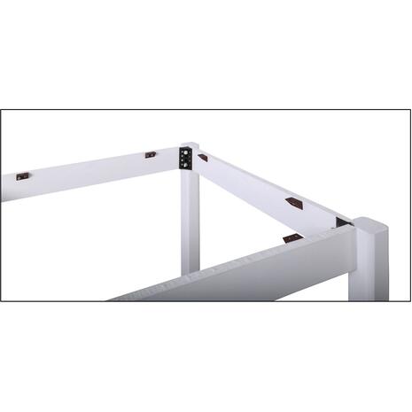 ΚΑΦΕΝΕΙΟΥ Βάση Τραπεζιού Οξιά Λυόμενη για Επιφάνεια 60x60cm, Βαφή Εμποτισμού Λάκα Άσπρο (Ρ415,Ε8)