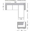 AVANT Καναπές Σαλονιού Καθιστικού Γωνία Αναστρέψιμος Ύφασμα Σκούρο Γκρι (Ε9684,1)