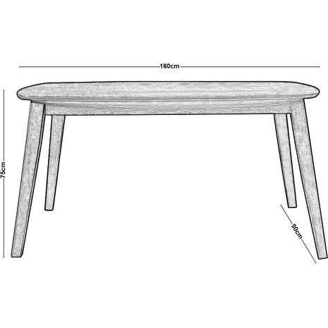 DOM Τραπέζι Τραπεζαρίας Mdf Απόχρωση Oak (Ε803)