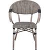 COSTA Πολυθρόνα Dining Αλουμινίου, Απόχρωση Antique Grey - Textilene Μπεζ (Ε286,1)