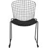 SAXON Καρέκλα Στοιβαζόμενη Μέταλλο Βαφή Μαύρο, Μαξιλάρι Μαύρο (Ε5142,S)