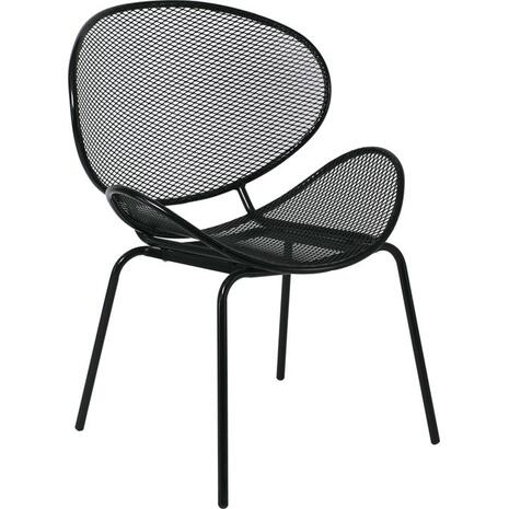 OLIVER Καρέκλα K/D Κήπου Βεράντας, Μέταλλο Βαφή Μαύρο (Ε528,1)