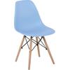 ART Wood Kαρέκλα Τραπεζαρίας - Κουζίνας, Πόδια Οξιά, Κάθισμα PP Σιέλ - 1 Step K/D (σετ 4 τεμαχίων) (ΕΜ123,5W)