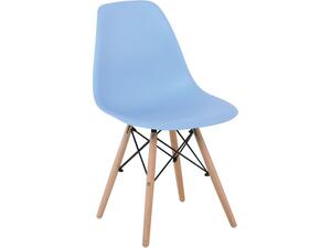 ART Wood Kαρέκλα Τραπεζαρίας - Κουζίνας, Πόδια Οξιά, Κάθισμα PP Σιέλ - 1 Step K/D (σετ 4 τεμαχίων) (ΕΜ123,5W)