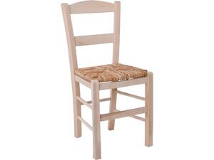 ΣΥΡΟΣ Καρέκλα Οξιά Βαφή Εμποτισμού Φυσικό, Κάθισμα Ψάθα (Ρ950,Ε1)