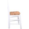 ΣΥΡΟΣ Καρέκλα Οξιά Βαφή Εμποτισμού Λάκα Άσπρο, Κάθισμα Ψάθα (Ρ950,Ε8)