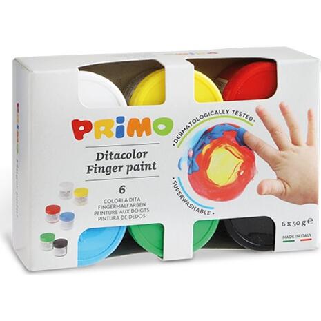 Δακτυλομπογιές για παιδιά σε 6 χρώματα για ατελείωτη ζωγραφική