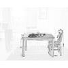 DAILY Set Τραπεζαρία Ξύλινη Σαλονιού - Κουζίνας: Τραπέζι + 4 Καρέκλες / Άσπρο - Φυσικό (Ε783,2S)