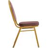 HILTON Καρέκλα Μέταλλο Βαφή Gold, Ύφασμα Καφέ (ΕΜ513,9) (Καφέ)