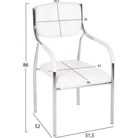 ΚΑΡΕΚΛΑ OBERON ΓΡΑΦΕΙΟΥ HM1018.02 ΑΣΠΡΟ PU 51x52x88Yεκ.