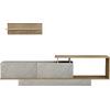 ΣΥΝΘΕΤΟ ΤΗΛΕΟΡΑΣΗΣ GARCELLE HM8904.14 ΜΕΛΑΜΙΝΗ ΦΥΣΙΚΟ-STONE TEXTURE 180x29,6x45Υεκ