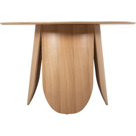 ΤΡΑΠΕΖΙ ΣΤΡΟΓΓΥΛΟ DENTY HM9612.01 MDF ΜΕ ΚΑΠΛΑΜΑ ΔΡΥΟΣ-ΧΡΩΜΑ ΔΡΥΟΣ Φ120x75Υεκ.