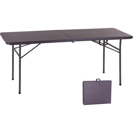 BLOW-Pro Τραπέζι Συνεδρίου - Catering Πτυσσόμενο (Βαλίτσα), HDPE Καρυδί (ΕΟ179,2) (Καρυδί)