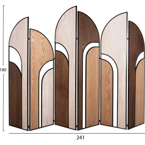 ΠΑΡΑΒΑΝ 6-ΦΥΛΛΟ CRYPT HM4221 MDF ΣΕ 4 ΧΡΩΜΑTA-ΜΑΥΡΟ ΜΕΤΑΛΛΟ 241x1,5x180Υεκ.