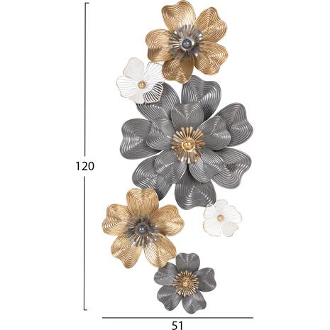 ΔΙΑΚΟΣΜΗΤΙΚΟ ΤΟΙΧΟΥ HM4214 ΜΕΤΑΛΛΟ ΣΕ ΛΕΥΚΟ-ΓΚΡΙ-ΧΡΥΣΟ 51x7,5x120εκ.