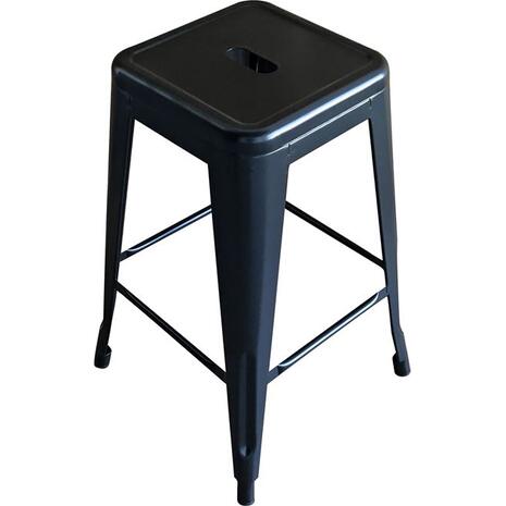 RELIX Σκαμπό Bar H.65cm, Στοιβαζόμενο, Μέταλλο Βαφή Μαύρο (Ε5193,1W)