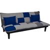 FENDER Καναπές - Κρεβάτι Σαλονιού - Καθιστικού, Ύφασμα Patchwork Blue (Ε9435,1)