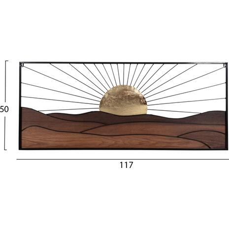 ΔΙΑΚΟΣΜΗΤΙΚΟ ΤΟΙΧΟΥ HM4219 ΔΙΑΦΟΡΕΣ ΑΠΟΧΡΩΣΕΙΣ ΞΥΛΟΥ-ΜΑΥΡΟ ΜΕΤΑΛΛΟ 117x3x50Υεκ.