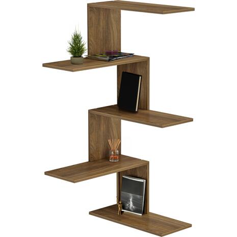 ΕΠΙΤΟΙΧΙΑ ΡΑΦΙΕΡΑ RORY HM8931.12 ΜΕΛΑΜΙΝΗ ΣΕ ΣΚΟΥΡΟ ΦΥΣΙΚΟ 22x51,5x109Υ εκ.