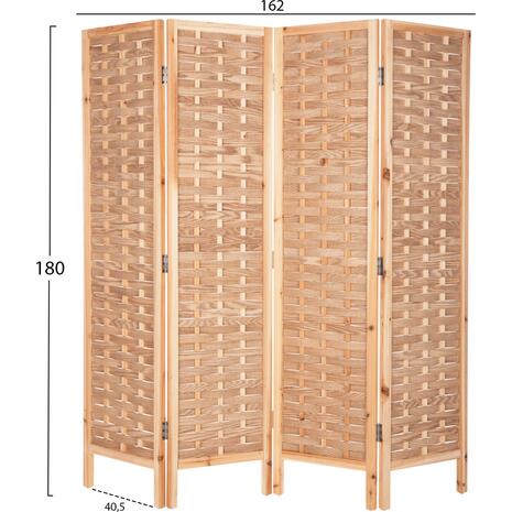 ΠΑΡΑΒΑΝ 4-ΦΥΛΛΟ SENTINEL HM4227 ΜΠΑΜΠΟΥ ΣΕ ΦΥΣΙΚΟ ΧΡΩΜΑ 162x2,5x180Υεκ.