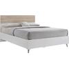 ALIDA Κρεβάτι Διπλό για Στρώμα 160x200cm, Απόχρωση Sonoma - Άσπρο (Ε7349,2)