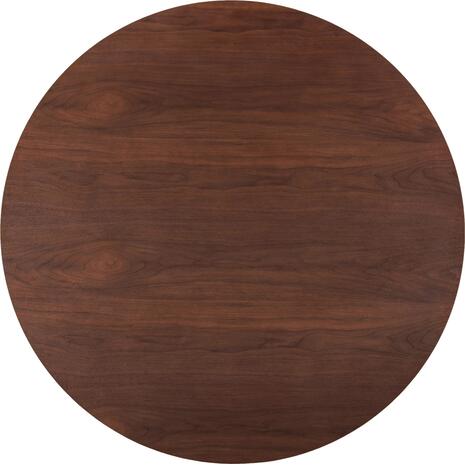 ΤΡΑΠΕΖΙ ΣΤΡΟΓΓΥΛΟ DENTY HM9612.02 MDF ΜΕ ΚΑΠΛΑΜΑ ΔΡΥΟΣ-ΧΡΩΜΑ ΚΑΡΥΔΙ Φ120x75Υεκ.