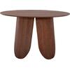 ΤΡΑΠΕΖΙ ΣΤΡΟΓΓΥΛΟ DENTY HM9612.02 MDF ΜΕ ΚΑΠΛΑΜΑ ΔΡΥΟΣ-ΧΡΩΜΑ ΚΑΡΥΔΙ Φ120x75Υεκ.
