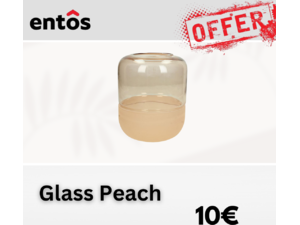 Βάζο Glass Peach | entos 14.5x14.5x19cm