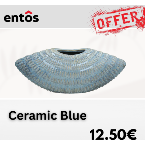 Βάζο Ceramic Blue | entos 38x12.5x15cm