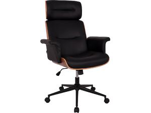 ΚΑΡΕΚΛΑ ΓΡΑΦΕΙΟΥ ΔΙΕΥΘΥΝΤΙΚΗ SUPERIOR PRO HM1108.01 ΚΑΡΥΔΙ-ΜΑΥΡO PU 74x74x116Yεκ.