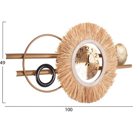 ΡΟΛΟΙ ΤΟΙΧΟΥ HM4200 ΜΕΤΑΛΛΟ & ΙΝΕΣ RAFFIA ΣΕ ΓΗΙΝΑ ΧΡΩΜΑΤΑ 100x49Υεκ.