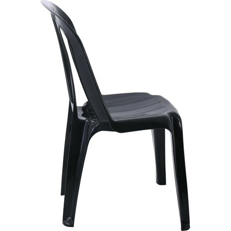 IRIDE Καρέκλα Στοιβαζόμενη, ΡΡ Ανθρακί (Ε369,1)