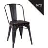 RELIX Καρέκλα-Pro, Μέταλλο Βαφή Μαύρο Matte, Pu Μαύρο (Ε5191Ρ,15Μ)