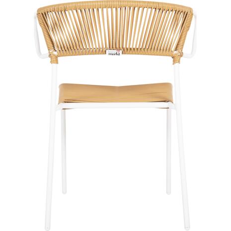 ΚΑΡΕΚΛΑ SUKI HM6053.01 ΜΕΤΑΛΛO ΛΕΥΚΟ KAI ΣΥΝΘ. RATTAN ΣΕ ΦΥΣΙΚΟ 54x62x80Υεκ