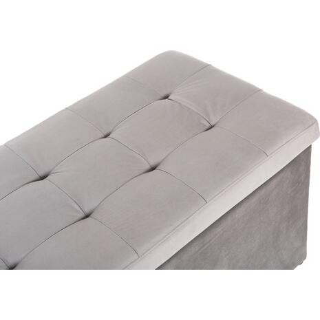 ΣΚΑΜΠΟ-ΜΠΑΟΥΛΟ ΜΕ ΑΠΟΘΗΚΕΥΤΙΚΟ ΧΩΡΟ PUNK HM279.11 ΓΚΡΙ ΒΕΛΟΥΔΟ 90x50x50Υεκ.