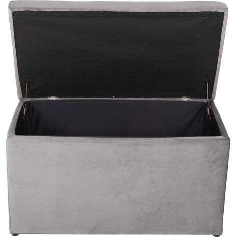 ΣΚΑΜΠΟ-ΜΠΑΟΥΛΟ ΜΕ ΑΠΟΘΗΚΕΥΤΙΚΟ ΧΩΡΟ PUNK HM279.11 ΓΚΡΙ ΒΕΛΟΥΔΟ 90x50x50Υεκ.