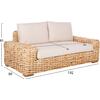 ΚΑΝΑΠΕΣ 2-ΘΕΣΙΟΣ TROPEL HM9809 ΞΥΛΟ MANGO-RATTAN ΦΥΣΙΚΟ-ΛΕΥΚΑ ΜΑΞΙΛΑΡΙΑ 192x88x70-85Υεκ.