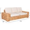 ΚΑΝΑΠΕΣ ΤΡΙΘΕΣΙΟΣ ΕΞ.ΧΩΡΟΥ TROPEL HM9808 ΞΥΛΟ MANGO-RATTAN ΦΥΣΙΚΟ-ΛΕΥΚΑ ΜΑΞΙΛΑΡΙΑ 216x88x85Υεκ
