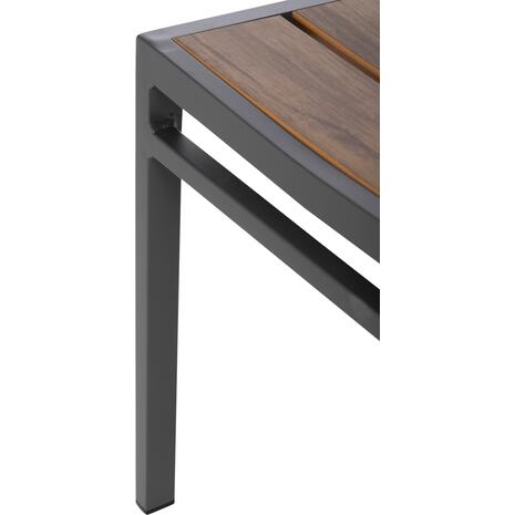 ΚΑΡΕΚΛΑ ΑΛΟΥΜΙΝΙΟΥ SAGA HM6063.02 ΣΚΟΥΡΟ ΓΚΡΙ ΜΕ POLYWOOD 46x52x86Υεκ.