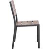 ΚΑΡΕΚΛΑ ΑΛΟΥΜΙΝΙΟΥ SAGA HM6063.02 ΣΚΟΥΡΟ ΓΚΡΙ ΜΕ POLYWOOD 46x52x86Υεκ.