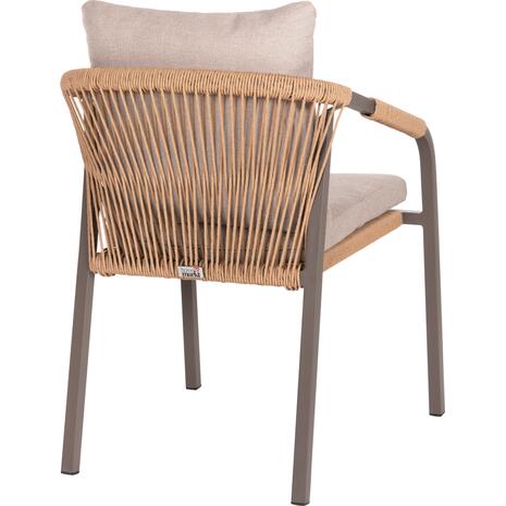 ΠΟΛΥΘΡΟΝΑ MAERLY HM6051.04 ΣΑΜΠΑΝΙ ΑΛΟΥΜΙΝΙΟ-P.E.RATTAN ΦΥΣΙΚΟ-ΜΑΞΙΛΑΡΙΑ ΜΠΕΖ 55,5x62,5x85Υ εκ.