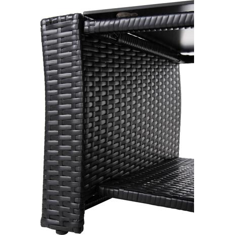 ΣΑΛΟΝΙ ΕΞ.ΧΩΡΟΥ 4ΤΜΧ THORE HM5978 ΣΥΝΘ. RATTAN ΜΑΥΡΟ-ΜΠΕΖ ΜΑΞΙΛΑΡΙΑ